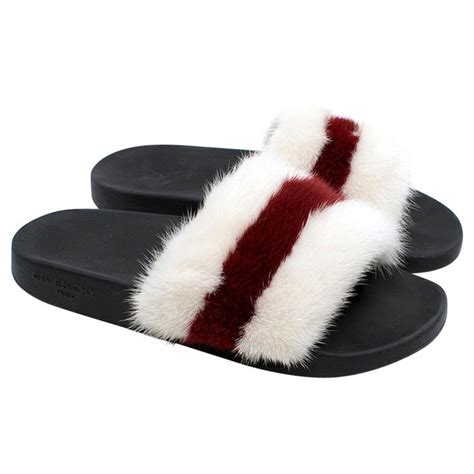 givenchy fur slide sale|Givenchy mules discounted.